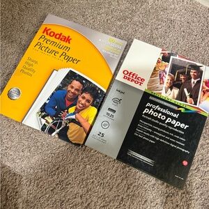 Kodak Picture Paper & Office Depot professional phot paper